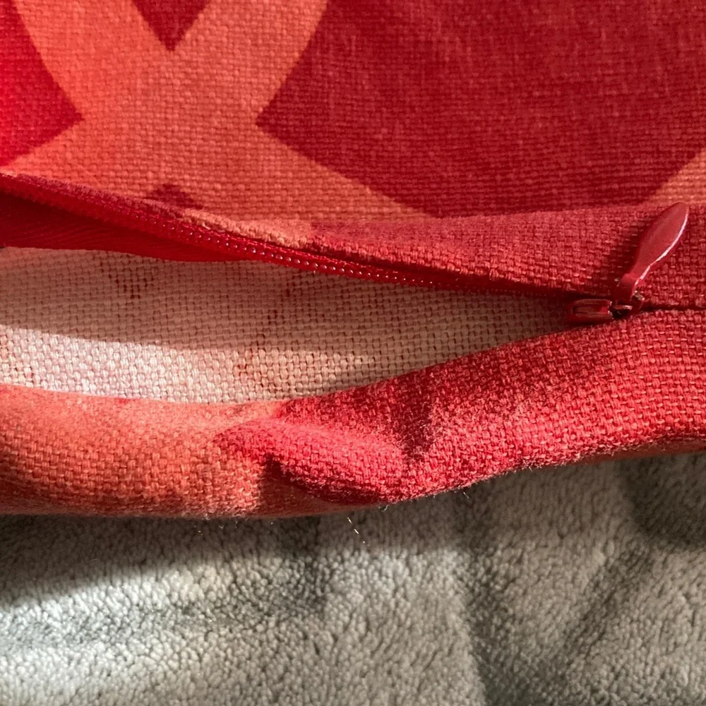 Red and Orange Decorative Pillow Cover pair
